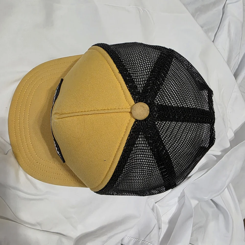 Vans Off The Wall Trucker Skater Hat‎ Men Yellow Black Snap Back Cap